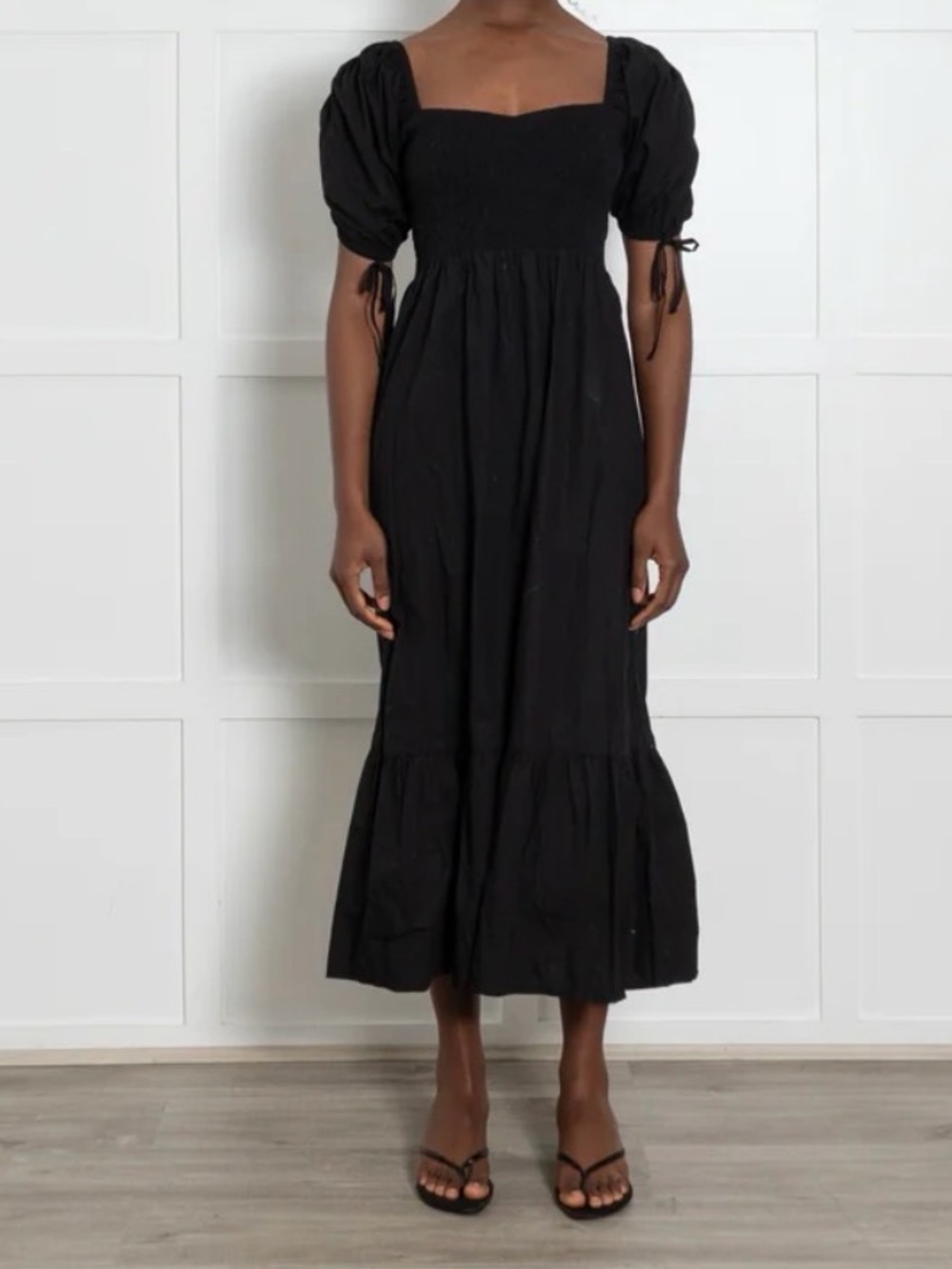 Faithful the Brand Black Midi Dress